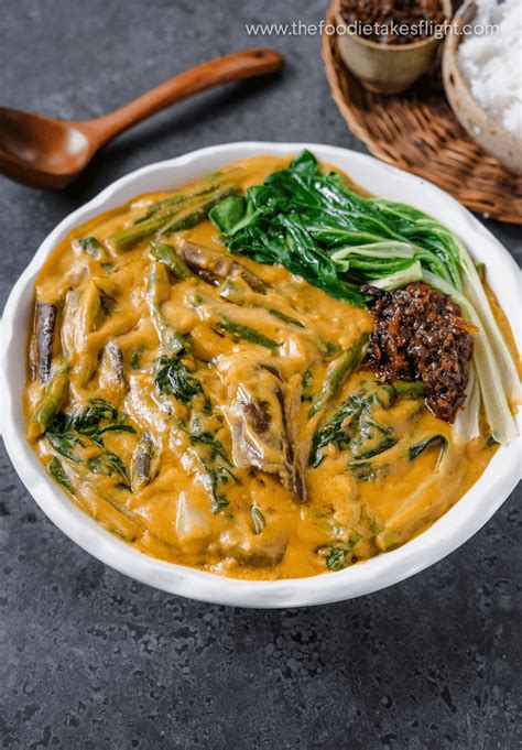 Vegan Filipino Peanut Stew (Kare-Kare) - The Foodie Takes Flight