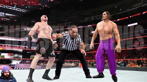 Brock Lesnar Vs Great Khali Shawn Michaels Special Guest Referee