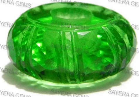 Rondell Green Peridot Lab Quartz Carved Large Hole Beads X Mm Mm