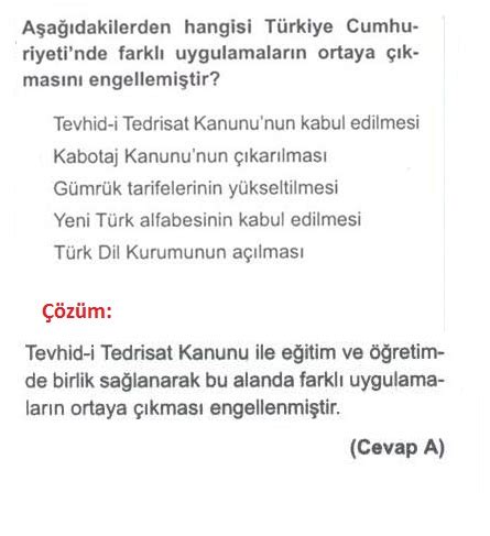 Türkiye Cumhuriyetinde Farklı Uygulamaları Önlemek İle İlgili Soru