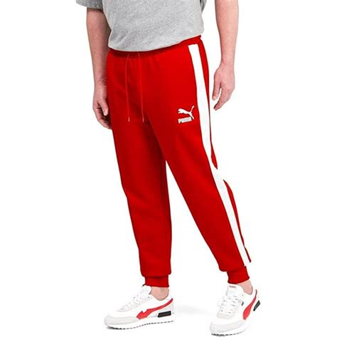 Puma Mens Iconic T7 Track Pants Red S