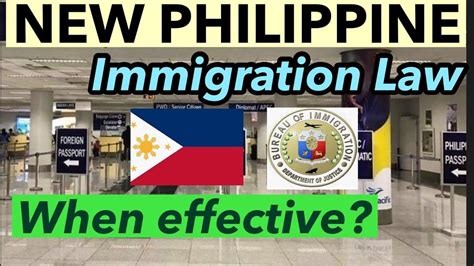 New Philippine Immigration Law Proposed Changes And Effectivity