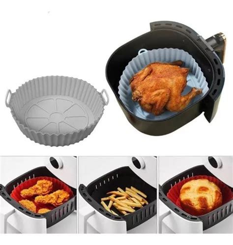 Freidora De Silicona Reutilizable Para Microondas Forma Airfryer