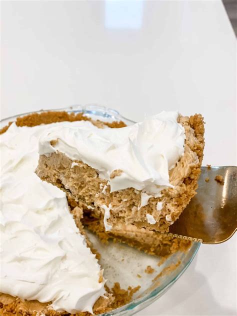 Nutter Butter No Bake Peanut Butter Pie Balancing Pieces