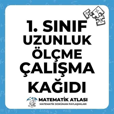 1 Sınıf Uzunluk Ölçme Çalışma Kağıdı PDF İndir