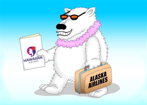 Alaska Airlines Buys Hawaiian Airlines Cartoon Polar Bear Express