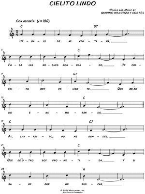 Cielito Lindo Sheet Music 11 Arrangements Available Instantly