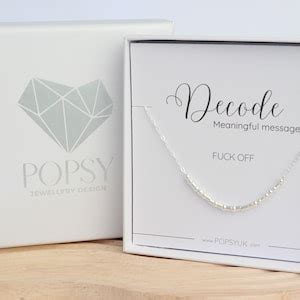 Fuck Off Morse Code Necklace Hidden Message Stocking Stuffer For Her Explicit Gift For Women