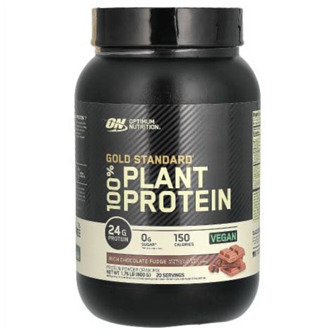 Optimum Nutrition Gold Standard 100 Plant Protein Rich Chocolate Fudge 176 Lb Frys Food Stores