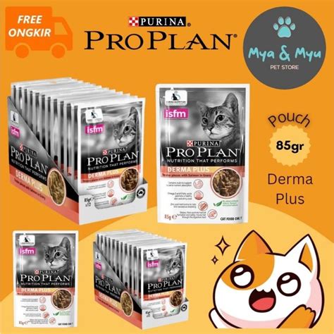 Jual Pro Plan Derma Plus 85gr Cat Wet Food Makanan Basah Kucing Pouch