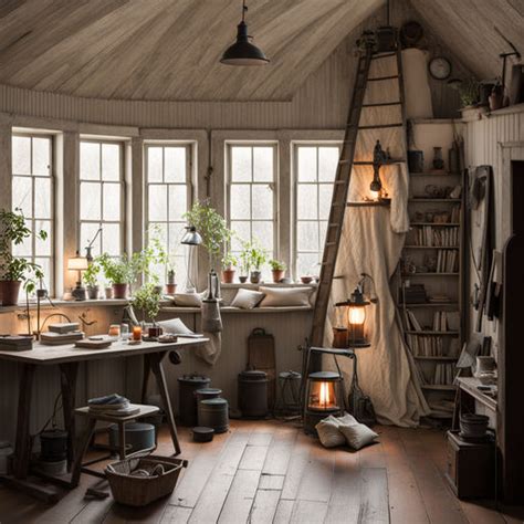 Tiny Cosy Cluttered Lighthouse Interior Living Room By Emma Eaton