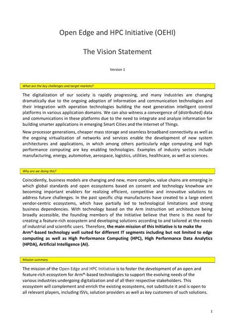 Free Printable Vision Statement Templates Word Pdf Examples