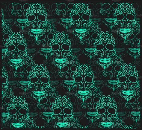 Skull background neon color | Illustrator Graphics ~ Creative Market