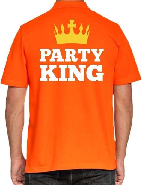 Koningsdag Poloshirt Polo T Shirt Party King Oranje Heren