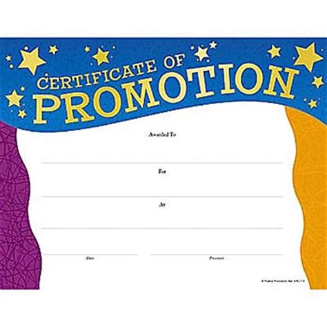 Certificate Of Promotion Gold Foil Stamped Certificate Pertaining To