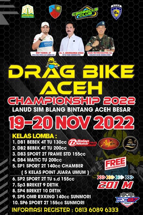 Drag Bike Aceh Championship Siap Digelar Akhir Pekan Ini Daftar Dan