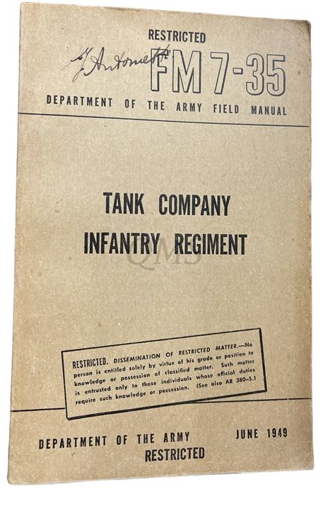 Manual FM 7 35 Tank Company Infantry Regiment