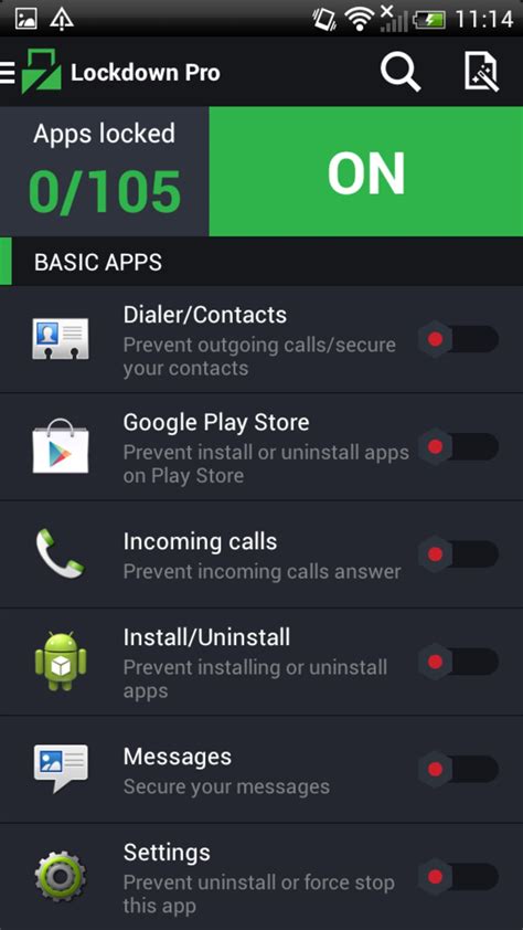 Lockdown Pro Applock Vault สำหรับ Android ดาวน์โหลด