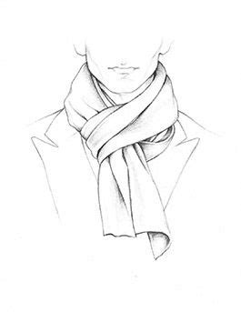 Cute Ways To Wear A Scarf Scarf Drawing Scarf Sketch Scarf Illustration