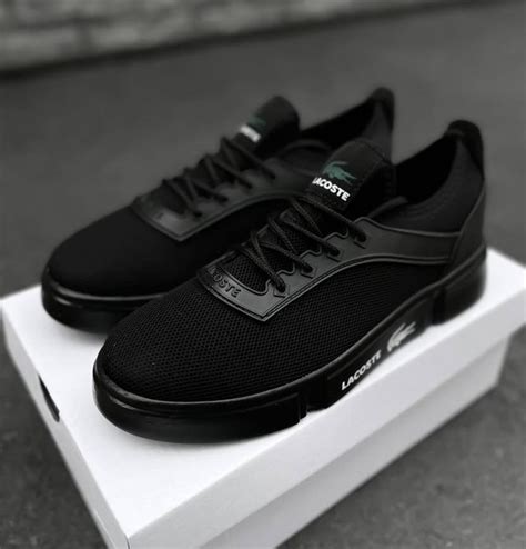 Кроссовки Мужские Lacoste Black White, Кроссовки Lacoste, Кеды Lacoste ...