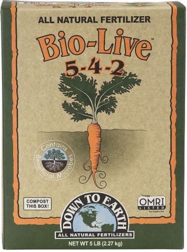 Down To Earth Organic Bio Live Fertilizer Mix 5 4 2 5 Lb 1 Kroger