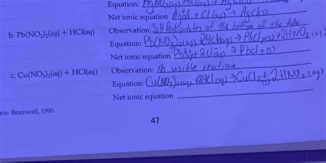 [solved] For C Does Cu No3 2 Hcl Have A Net Ionic Equation Even Though Course Hero