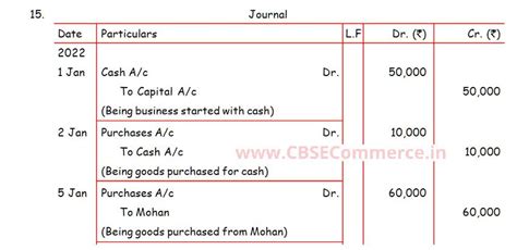 Solution Of Q 15 Journal Ts Grewal Class 11 2022 23 Cbse Cbse Commerce