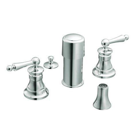 Moen Waterhill 2 Handle Bidet Faucet In Chrome Ts415 The Home Depot