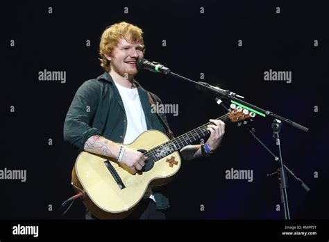 Singer, songwriter and guitarist Ed Sheeran is shown performing on ...