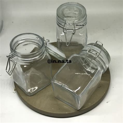 Jual Hermetico 300ml Jar Toples Kaca Penyimpanan Kedap Udara Dengan