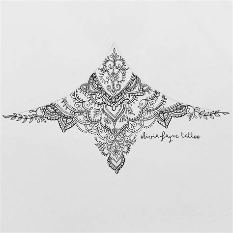 Lace Mandala Sternum Tattoo Printable Calendars At A Glance