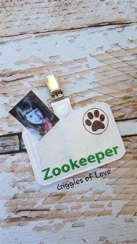 Pretend Play Zookeeper Badge Handmade Child T Educational Etsy