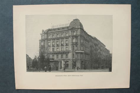 Ansichtskarten Design Kunst Blatt Architektur Berlin 1898 Hotel