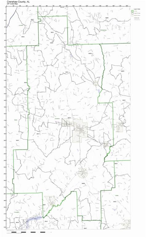 Map Of Crenshaw County Alabama Showing Cities Highways Important Hot