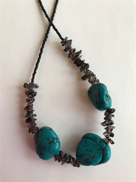 Turquoise Gemstone Chip Necklace Available At CraftyChicHandmade On