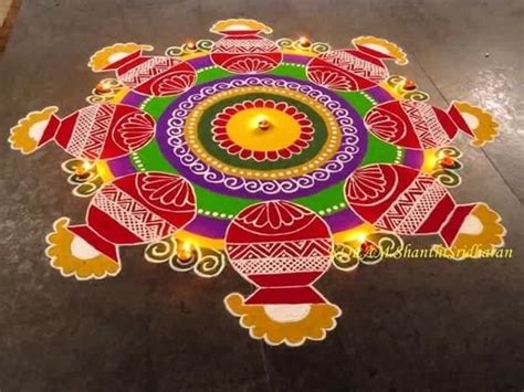 Rangoli Kolangal For Pongal Festival Divineinfoguru