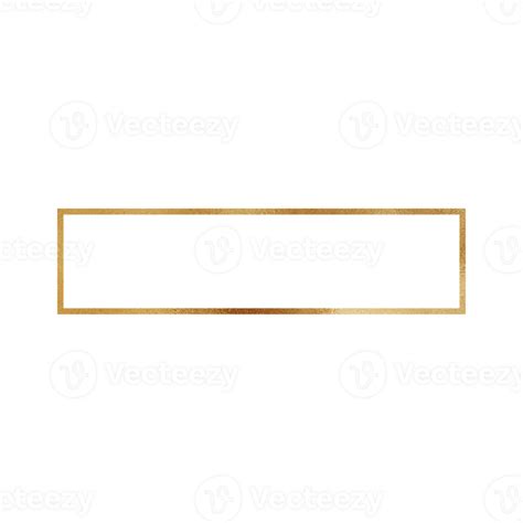 Gold Shiny Rectangle Outline 23250508 Png