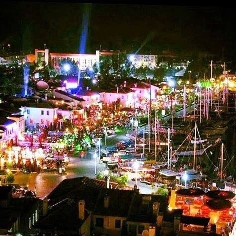 The Bars And Clubs And Restaurants In Marmaris Turkey At Night