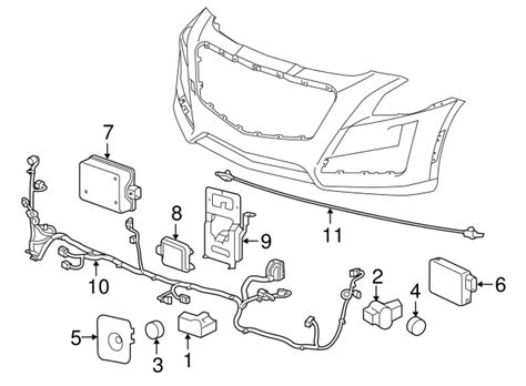 2018 Cadillac Ct6 Front Object Alarm Sensor Wiring Harness 84325133 Auto Parts Express
