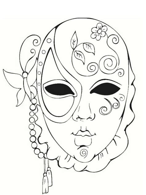 Coloriage Masque De Venise A Imprimer idées de coloriage