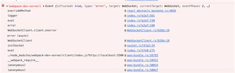 Webpack Dev Server Connection To Ws Localhost Ws Failed