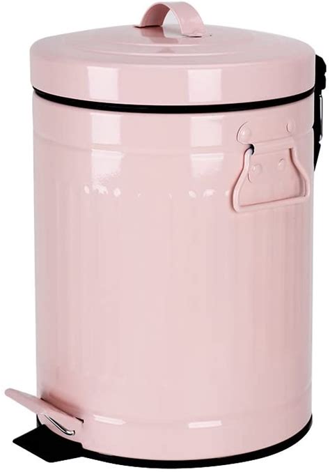 Bathroom Trash Can With Lid Small Pink Trash Can