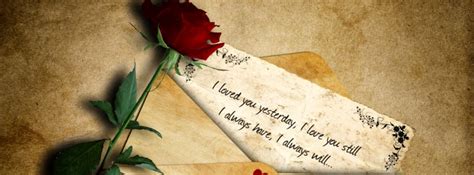 Love Letter and Red Rose Facebook Cover Photo