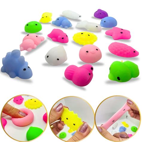 Kit Mochi Squishy Macio Anti Stress Brinquedo Infantil Fofinho Tik