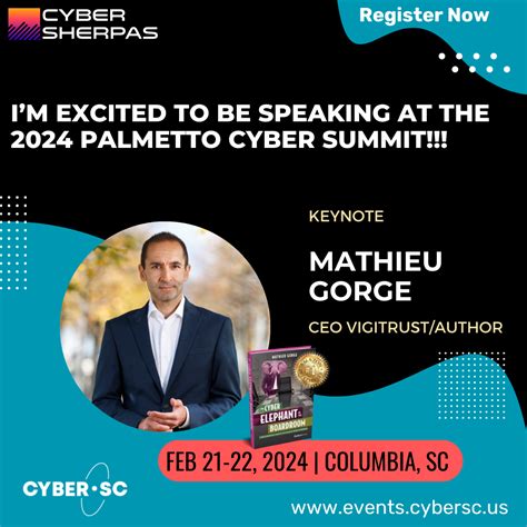 Mathieu Gorge Is Honored To Be A Keynote Speaker At The Upcoming 2024