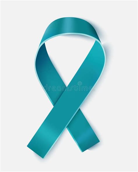 Ovarian Cancer Awareness Calligraphy Poster Design Realistic Teal