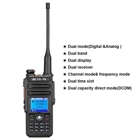 Retevis Rt Dmr Talkie Walkie Digital Dual Band W Gps Canaux