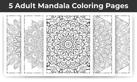 Premium Vector Adult Mandala Coloring Page Bundle For Kdp Interior