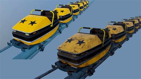 Roller Coaster Cart Pbr 3d Model