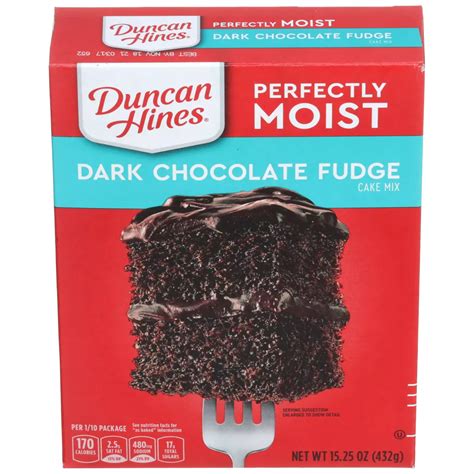 Duncan Hines Perfectly Moist Dark Chocolate Fudge Cake Mix Shop Baking Mixes At H E B